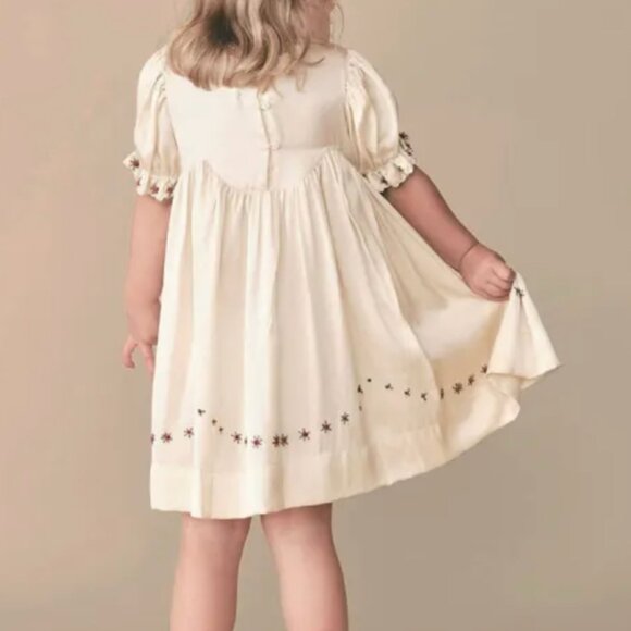 ❤️ DOEN HERITAGE 2T SUKI SILK EASTER PARTY DRESS VINTAGE INSPIRED EMBROIDERED - Picture 7 of 10